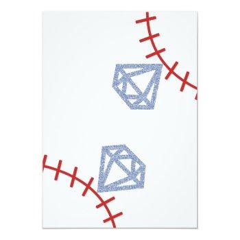 Home Run Bridal Shower Baseball Theme Invitation Front View