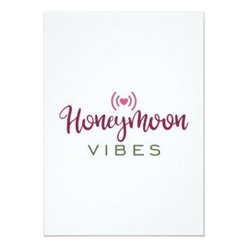 Honeymoon Couple Design Honeymoon Vibes Card Front View