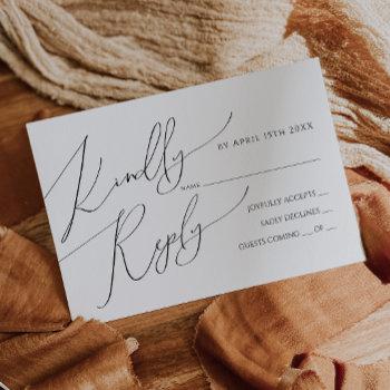 horizontal whimsical script rsvp card