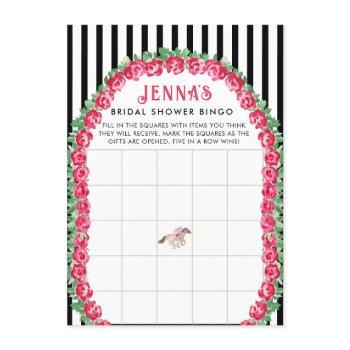 horse derby bridal shower bingo enclosure card