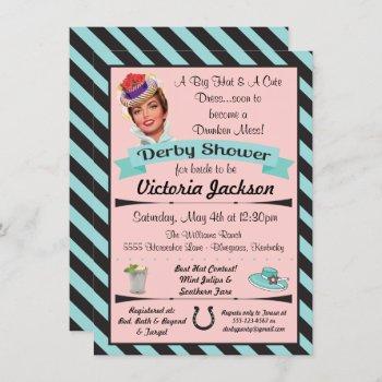 horse racing derby bridal shower invitations