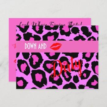 hot pink dirty 30 turning 30 thirtieth birthday invitation