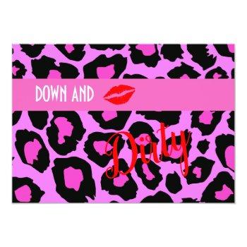 Hot Pink Dirty 30 Turning 30 Thirtieth Birthday Invitation Front View