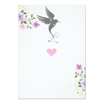 Hummingbird Floral Elegant Lilac Front View