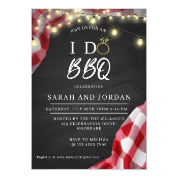 I Do Bbq, Bbq Party, Bbq Rehearsal, Engagement Invitation Front View