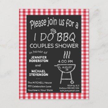 i do bbq chalkboard couples shower invitation