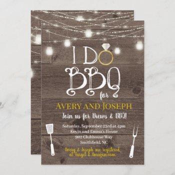 i do bbq couple's barbecue shower invitation