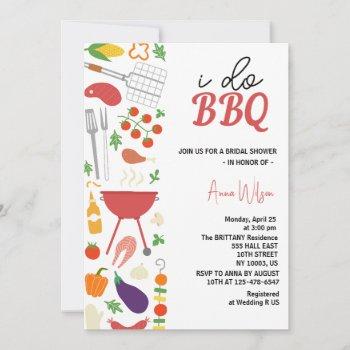 i do bbq couples shower engagement wedding bridal invitation