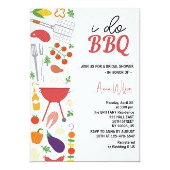 I Do Bbq Couples Shower Engagement Wedding Bridal Invitation Front View