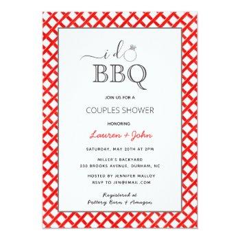 I Do Bbq Couples Shower Invitation Front View