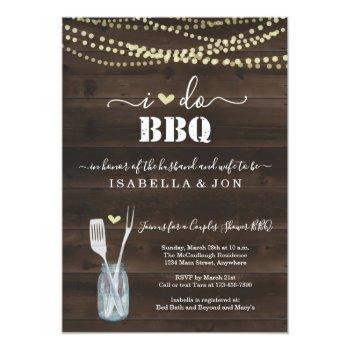 I Do Bbq Couples Wedding Bridal Shower Engagement Invitation Front View