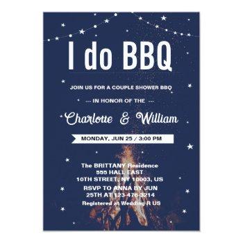 I Do Bbq Engagement Wedding Couple Bridal Shower  Invitation Front View