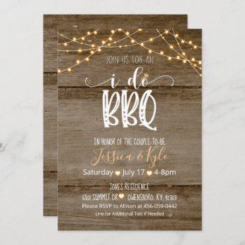 i do bbq invitation - rustic