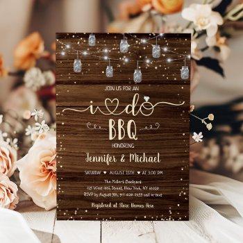 i do bbq string lights bridal shower invitation