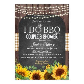 I Do Bbq Sunflower Couple's Shower Invitation Front View