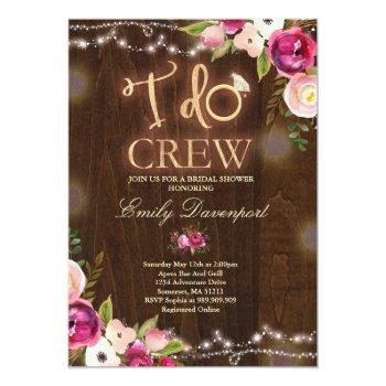 I Do Crew Rustic  Florals Front View