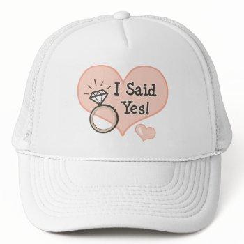 i said yes engagement bride hat