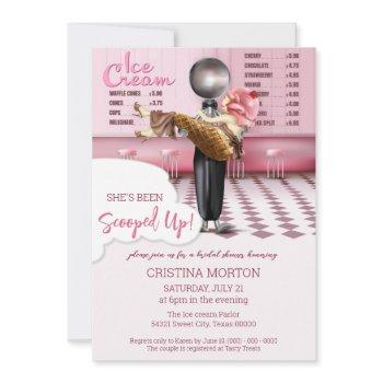 ice cream scooped up bridal shower invitation