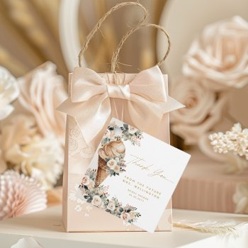 ice cream scooped up floral boho bridal shower favor tags