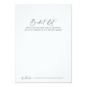Idyllic Calligraphy Wedding Bucket List Cards Front View