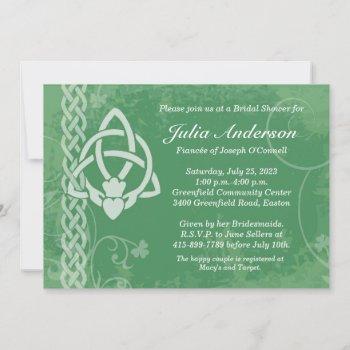 ireland claddagh bridal shower invitation
