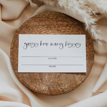 jolie boho how many kisses bridal shower game place card