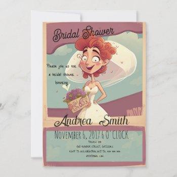 joy and fun with a funny and casual bridal shower  invitation