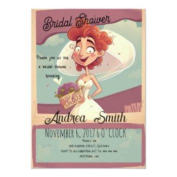 Joy And Fun With A Funny And Casual Bridal Shower  Invitation Front View