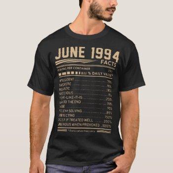 june 1994 facts birthday t-shirts