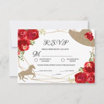 kentucky derby bridal shower response card