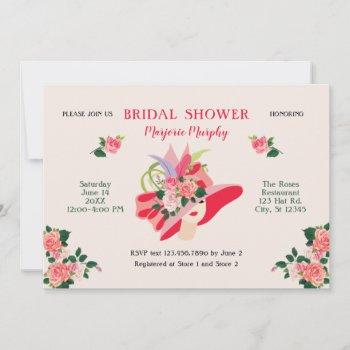 kentucky derby hat bridal shower invitation