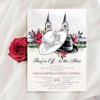kentucky derby wedding bridal shower roses modern invitation