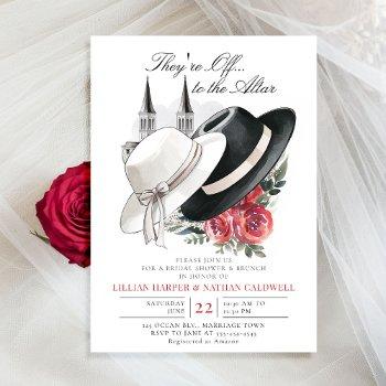 kentucky derby wedding bridal shower roses spires invitation