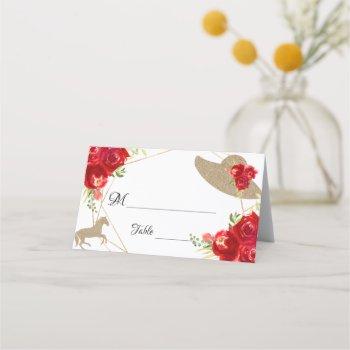 kentucky derby wedding table place card