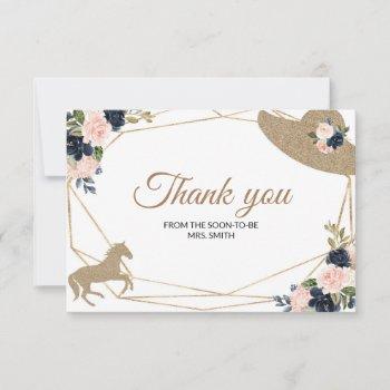 kentucky derby  wedding thank you card