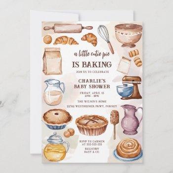 kids' cooking birthday baking boho cake invitation