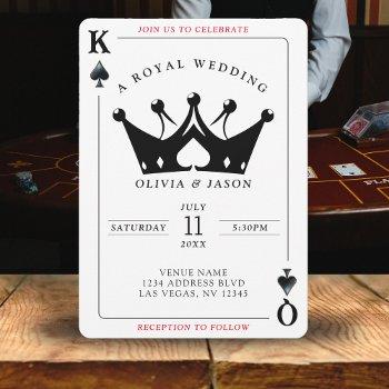 king & queen of spades casino poker card wedding