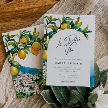 la dolce vita amalfi bridal shower invitation