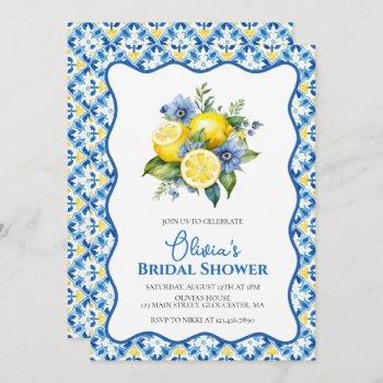 la dolce vita lemon floral bridal shower invitation