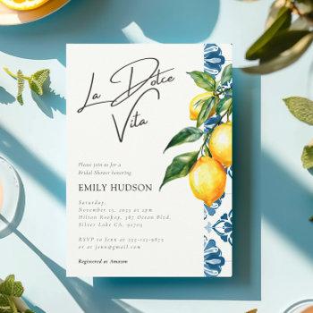 la dolce vita positano italian bridal shower invitation