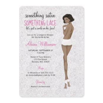 lace bride in panties lingerie shower invitation