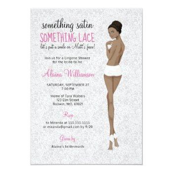 Lace Bride In Panties Lingerie Shower Invitation Front View