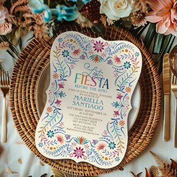 last fiesta bridal shower boho invitation