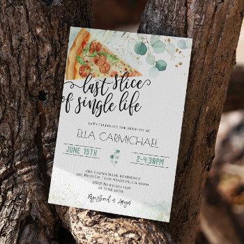 last slice of single life bridal shower  invitation