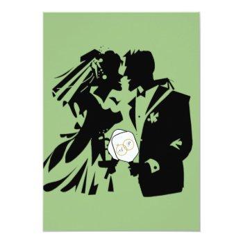 Last Swing Before The Ring Wedding Pickleball Sage Invitation Front View