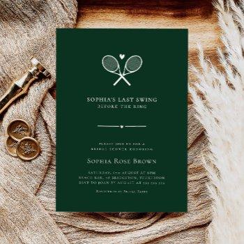 last swing country club bridal shower invitation