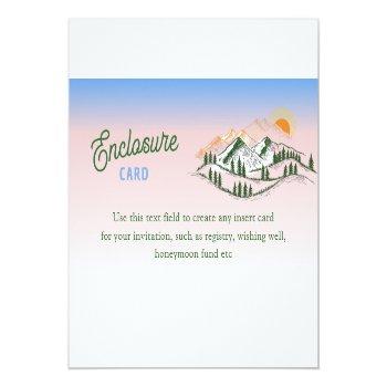 Last Toast On The Slope Skiing Winter Bach Weekend Enclosure Card Front View