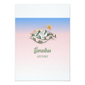Last Toast On The Slope Skiing Winter Bach Weekend Enclosure Card Front View