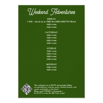 Last Toast On The Slope Skiing Winter Bach Weekend Invitation Front View