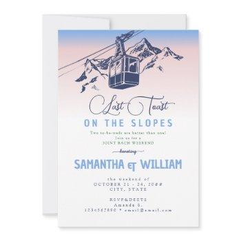 last toast on the slopes ski joint bach weekend invitation